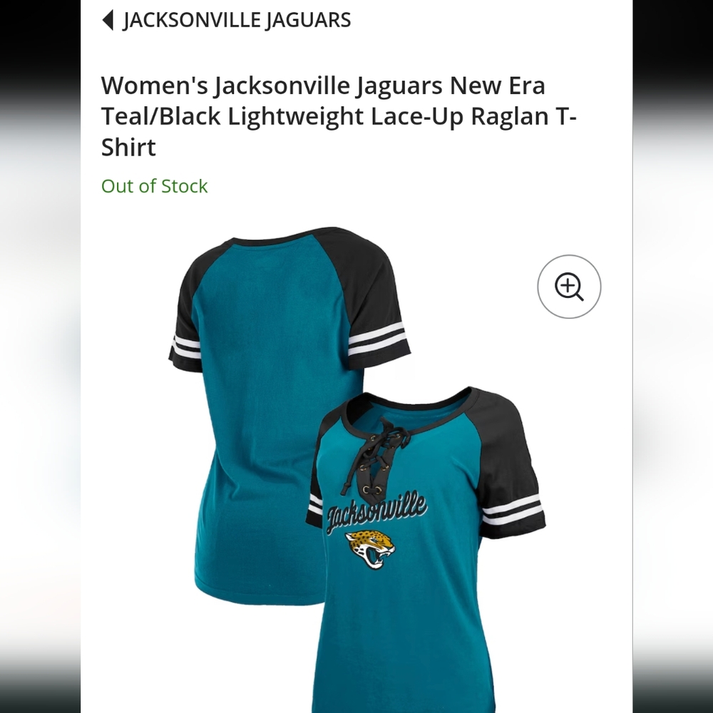 SOLD Ladies NFL Jacksonville Jaguars Officially Licensed Tee sz L - Picture 4 of 4